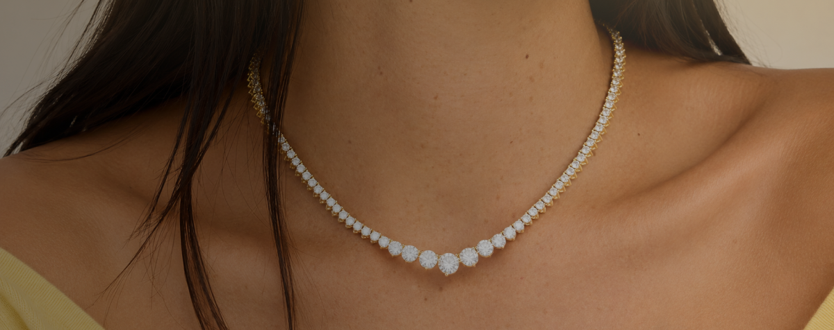 Lab-Grown Tennis Necklaces
