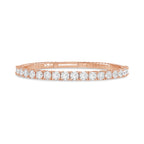 Lab Grown Round Diamond Halfway Flex Bangle