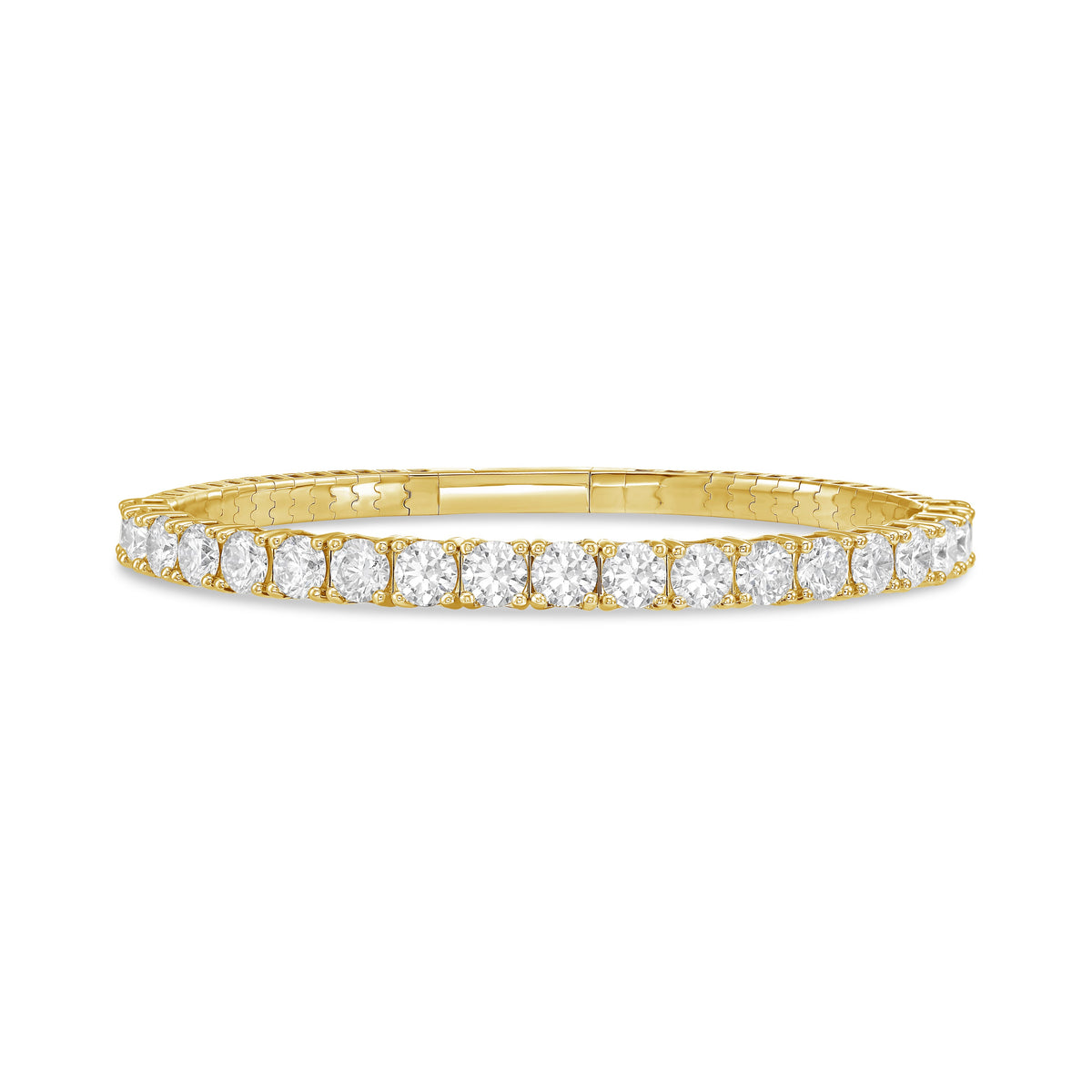 Lab Grown Round Diamond Halfway Flex Bangle