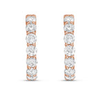Lab Grown Round Diamond Hoop Earrings - 0.50"