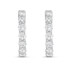 Lab Grown Round Diamond Hoop Earrings - 0.50"