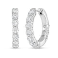 Lab Grown Round Diamond Hoop Earrings - 0.50"
