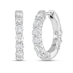 Lab Grown Round Diamond Hoop Earrings - 0.50"