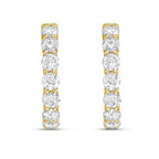 Lab Grown Round Diamond Hoop Earrings - 0.50"