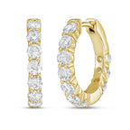 Lab Grown Round Diamond Hoop Earrings - 0.50"