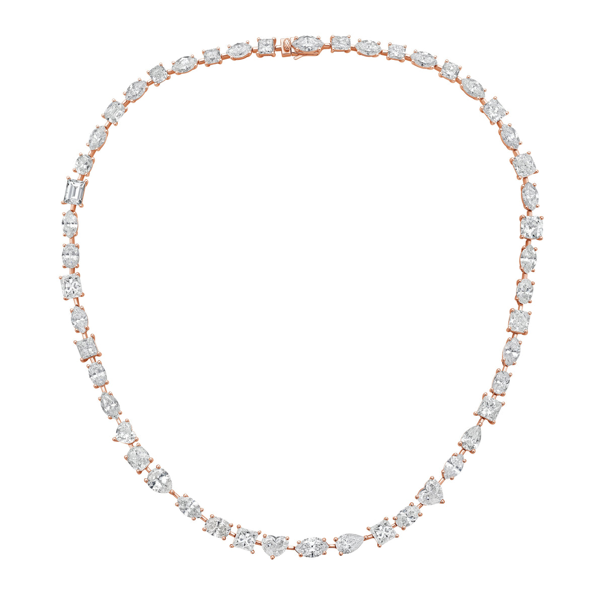 Lab Grown Multi-Cut Diamond Necklace