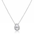Roman And Jules Pave Diamond Halo Semi Mount Necklace MN807-2