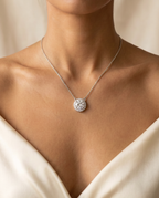 Roman And Jules Pave Diamond Halo Semi Mount Necklace MN807C-1