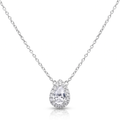 Roman And Jules Pave Diamond Halo Semi Mount Necklace MN807-1