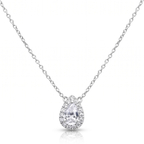 Roman And Jules Pave Diamond Halo Semi Mount Necklace MN807-1