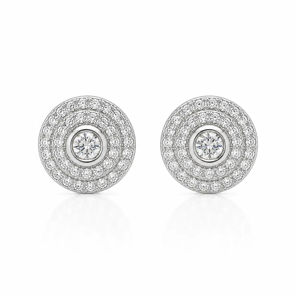 1 Carat Vintage Halo Studs by AZ Essentials