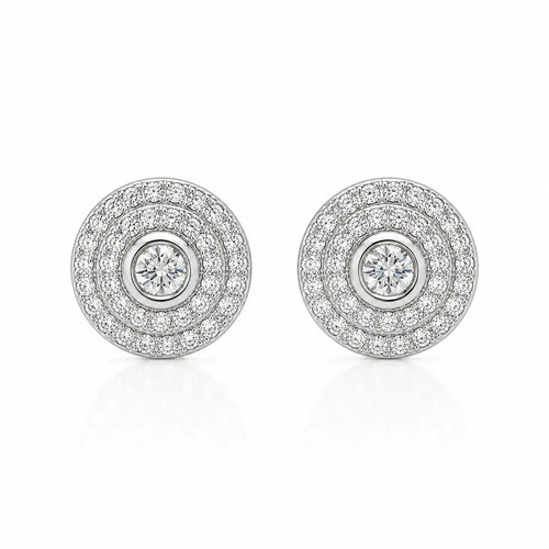 1 Carat Vintage Halo Studs by AZ Essentials