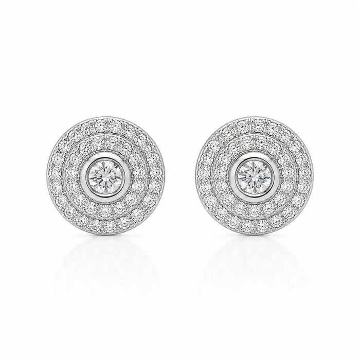 1 Carat Vintage Halo Studs by AZ Essentials