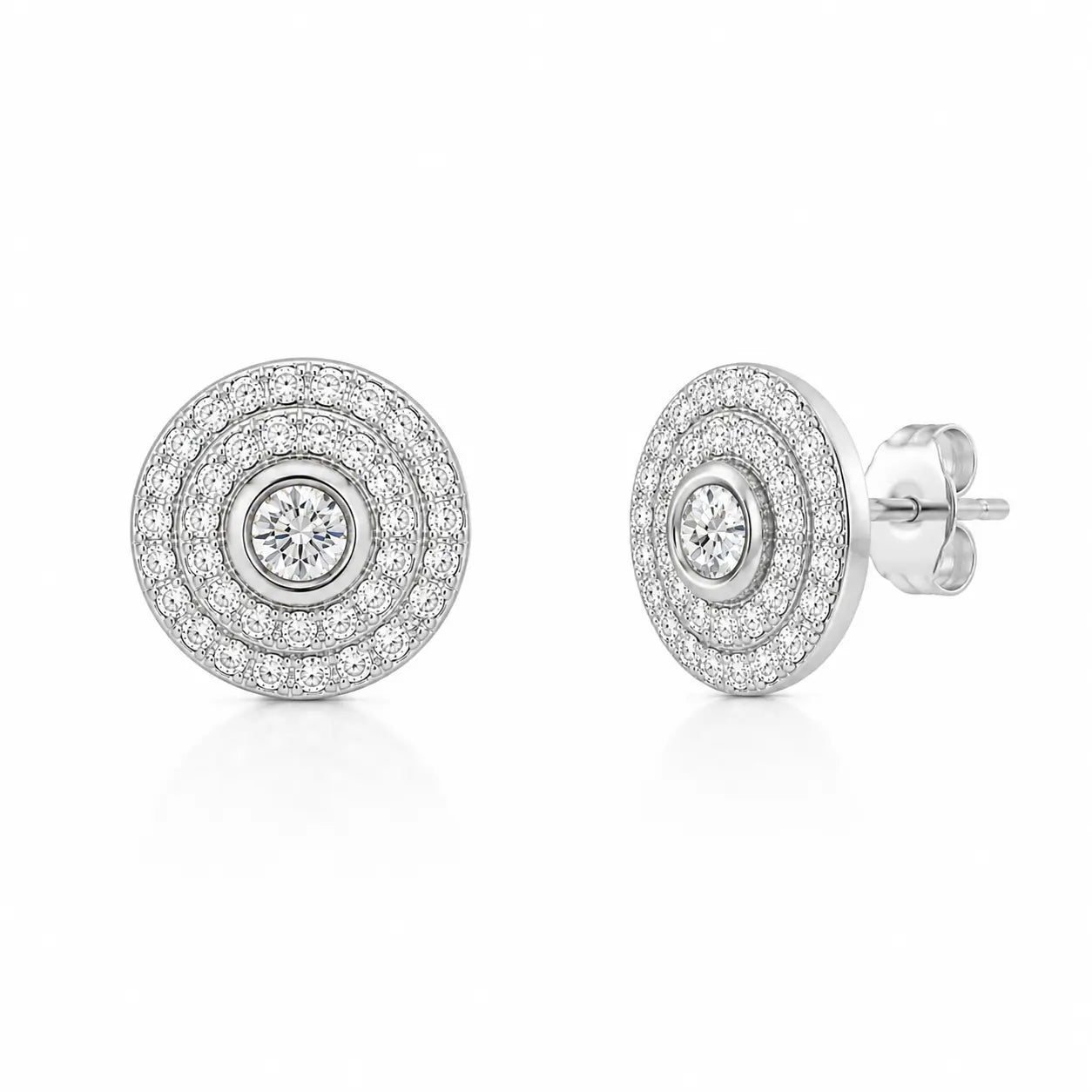 1 Carat Vintage Halo Studs by AZ Essentials