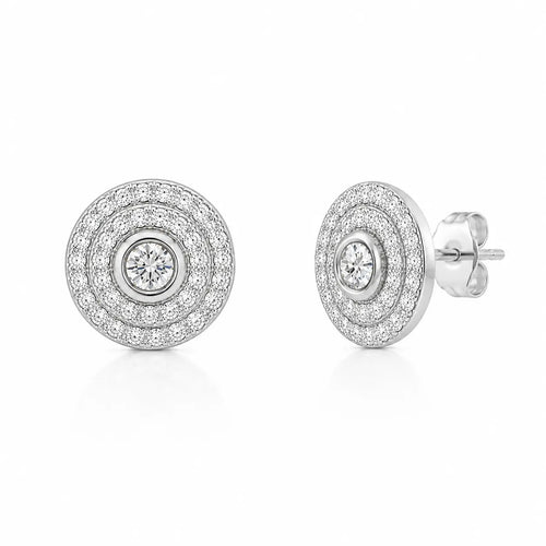1 Carat Vintage Halo Studs by AZ Essentials
