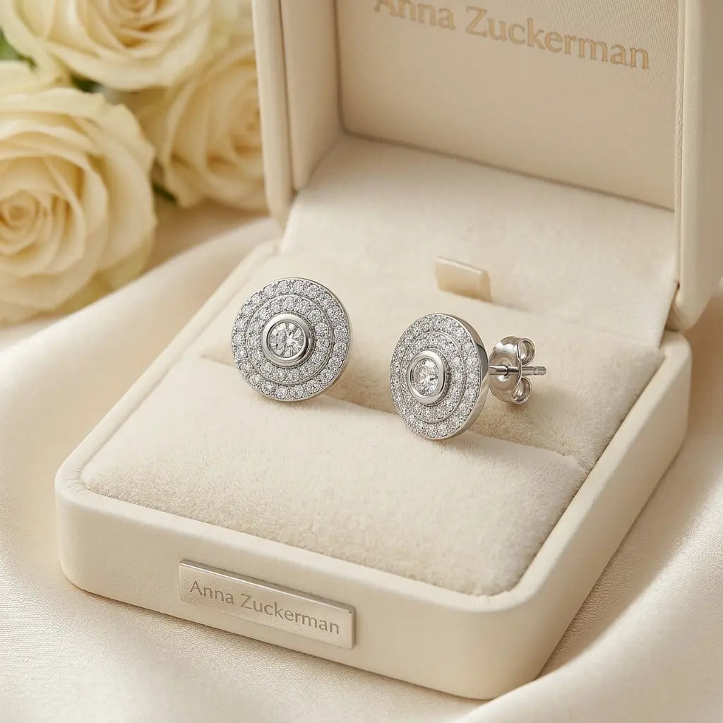 1 Carat Vintage Halo Studs by AZ Essentials
