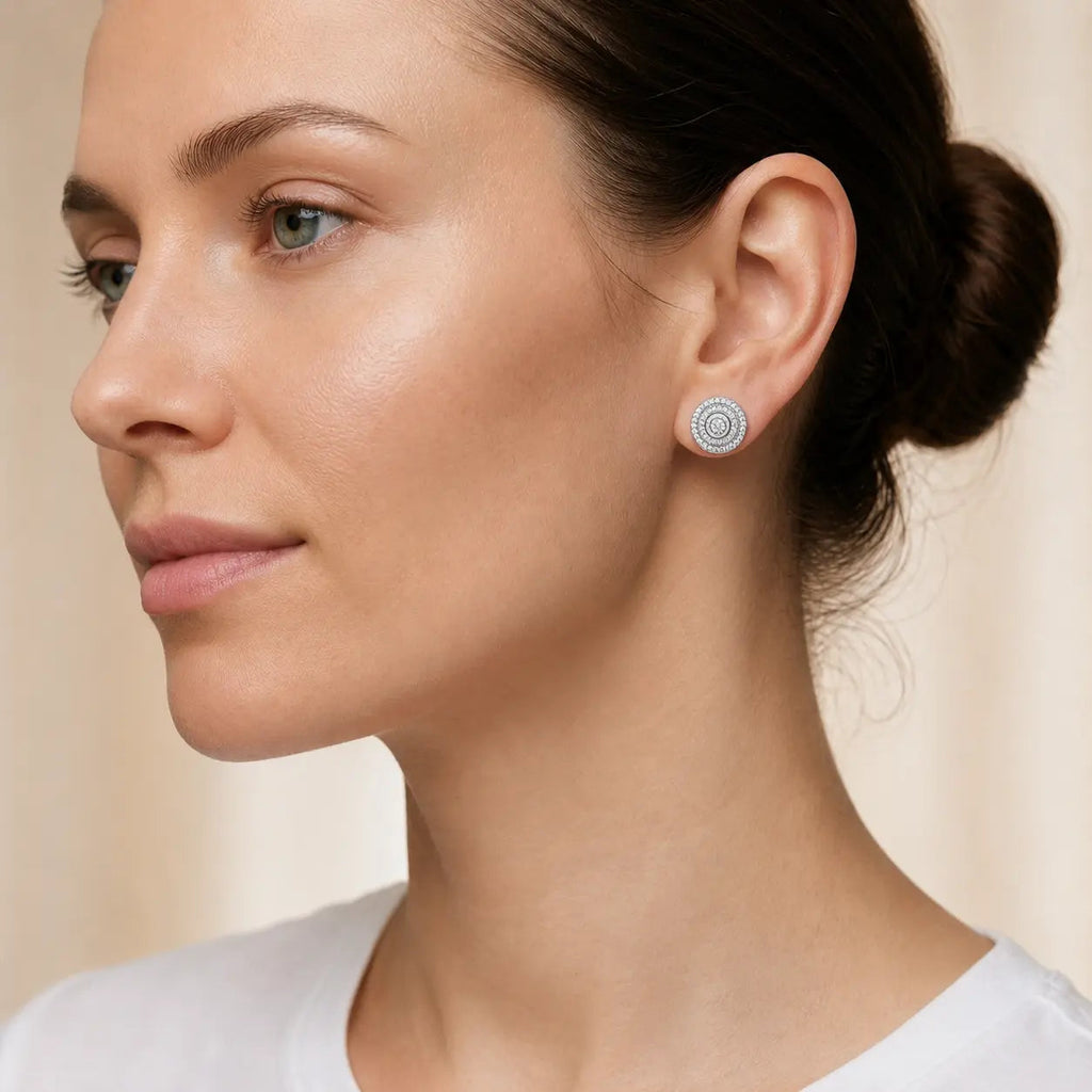 1 Carat Vintage Halo Studs by AZ Essentials