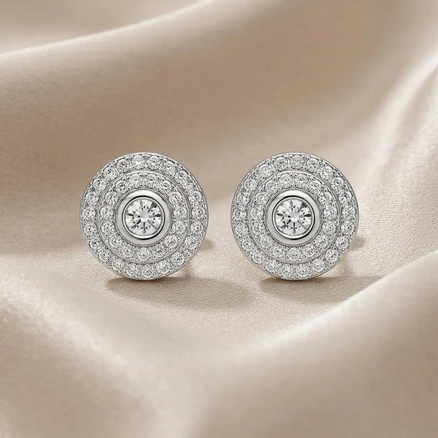 1 Carat Vintage Halo Studs by AZ Essentials