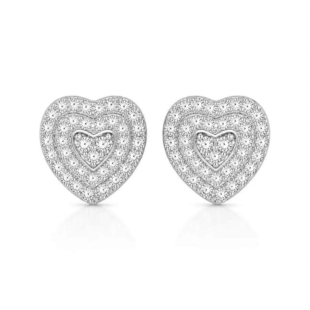 1 Carat Vintage Heart Studs by AZ Essentials