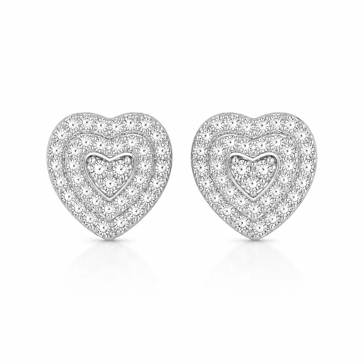 1 Carat Vintage Heart Studs by AZ Essentials