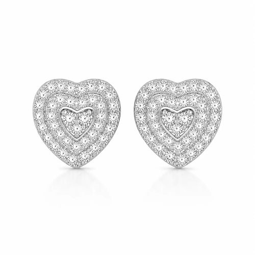 1 Carat Vintage Heart Studs by AZ Essentials