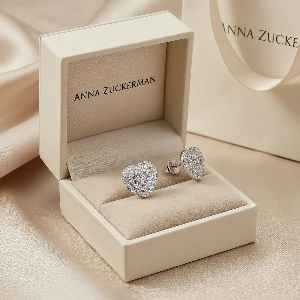 1 Carat Vintage Heart Studs by AZ Essentials