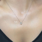Lab-Grown Oval Diamond Solitaire Pendant Necklace, 4-Prong