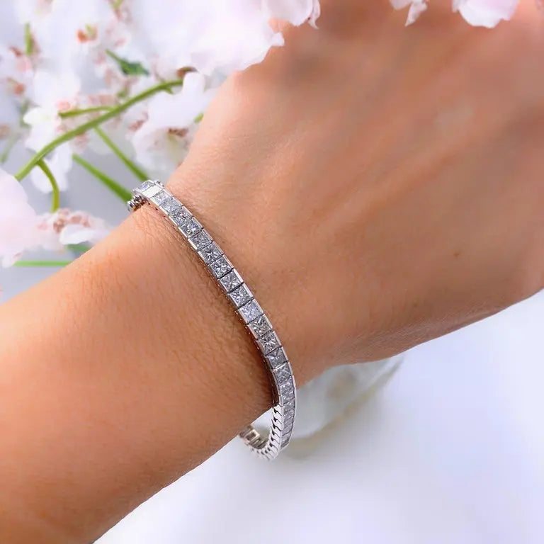 10 Carat Princess Cut Bracelet