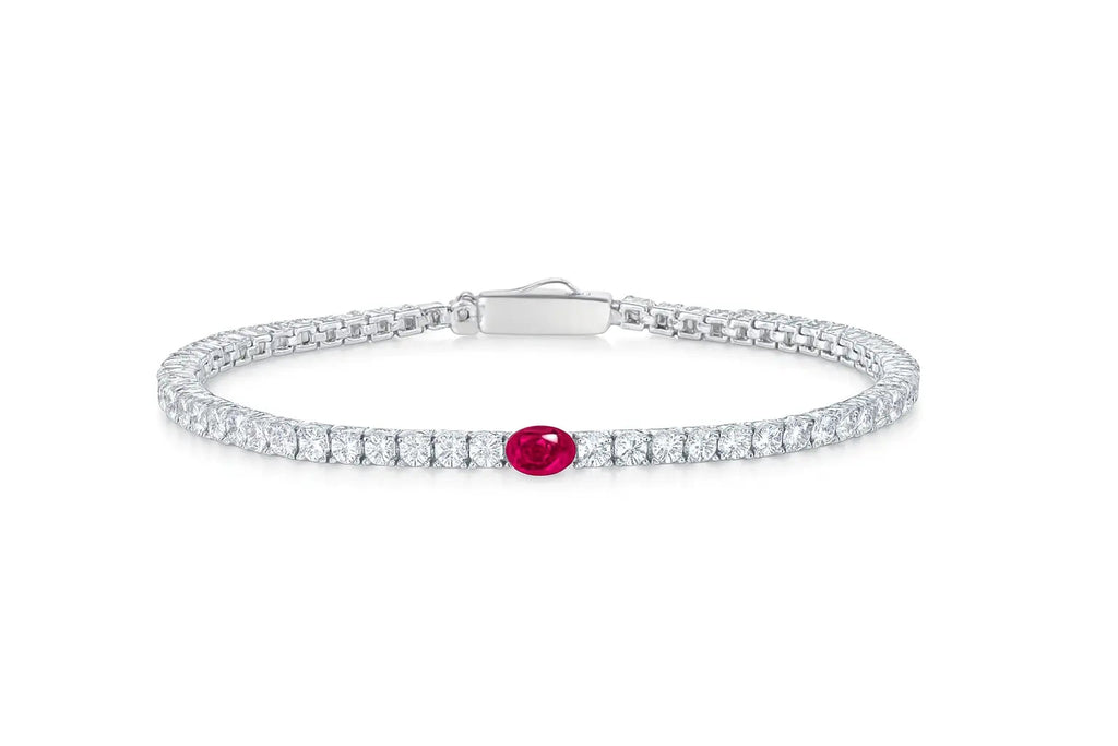 10 Carat Tennis Bracelet with Ruby