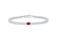10 Carat Tennis Bracelet with Ruby