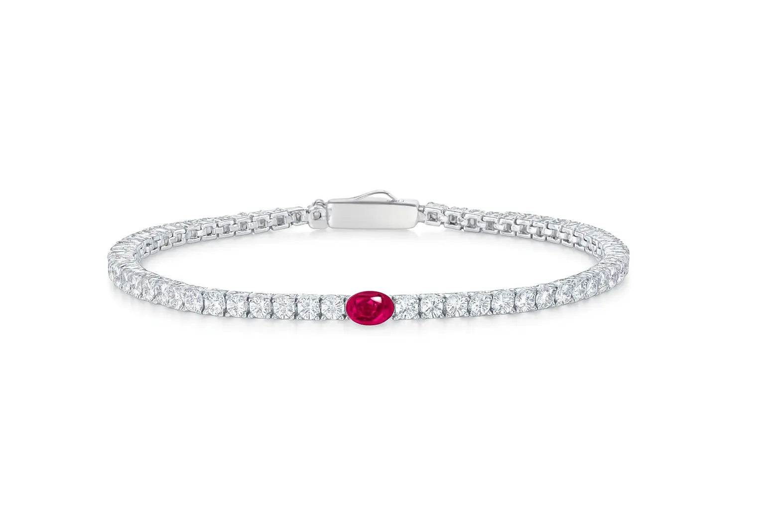 10 Carat Tennis Bracelet with Ruby