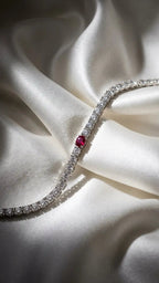 10 Carat Tennis Bracelet with Ruby