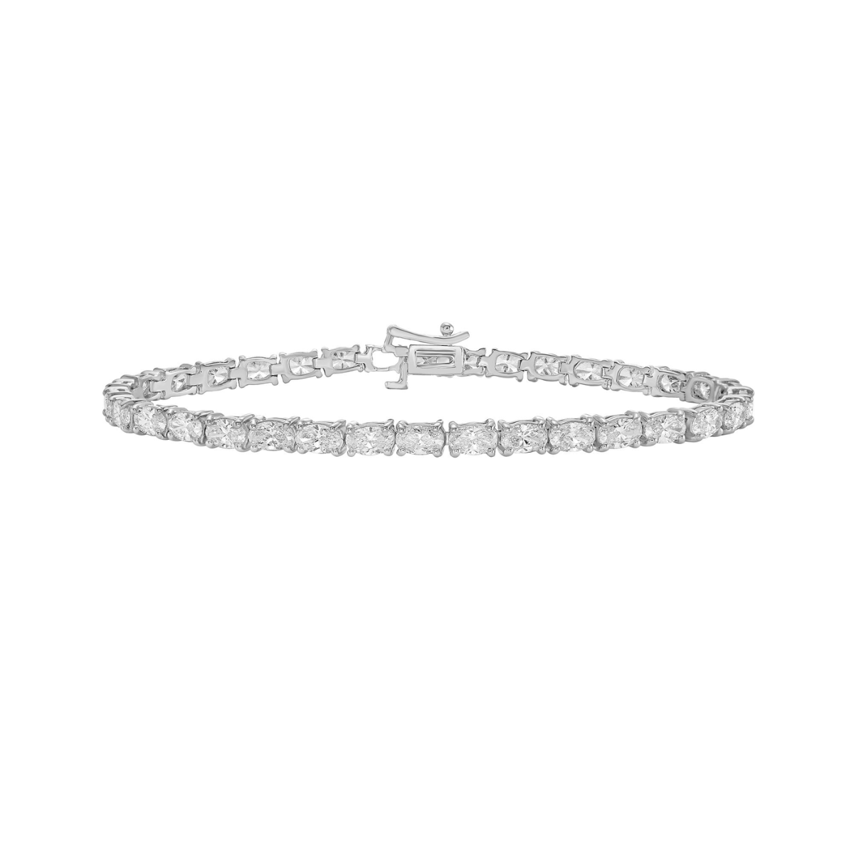 Lab Grown East-West Oval Diamond Bracelet
