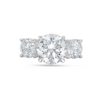 Lab-Grown Three Stone Round Brilliant Diamond Engagement Ring
