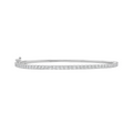 Lab-Grown Round Diamond Bangle Bracelet, 14K Gold