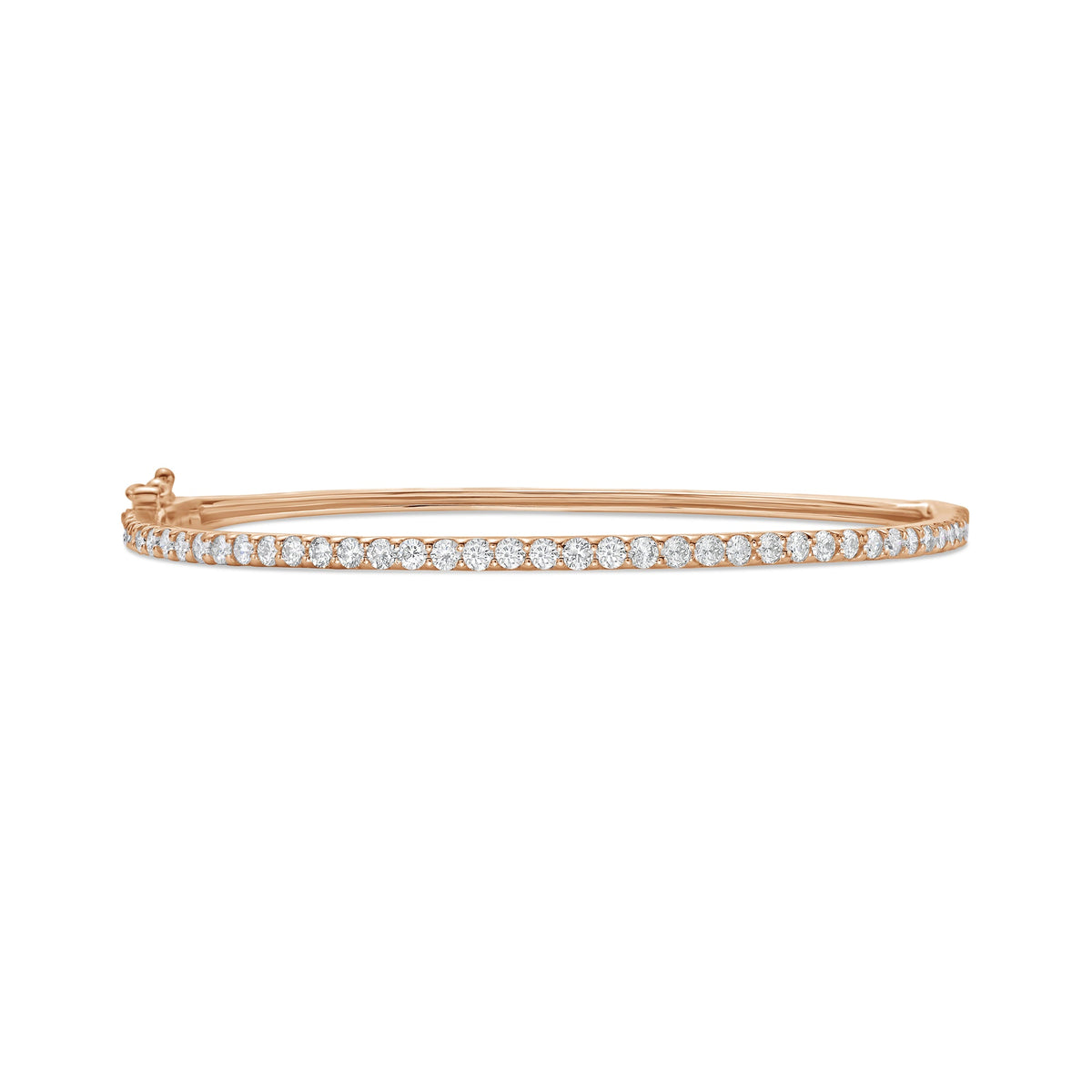 Lab-Grown Round Diamond Bangle Bracelet