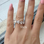 Lab-Grown Heart Diamond Eternity Band