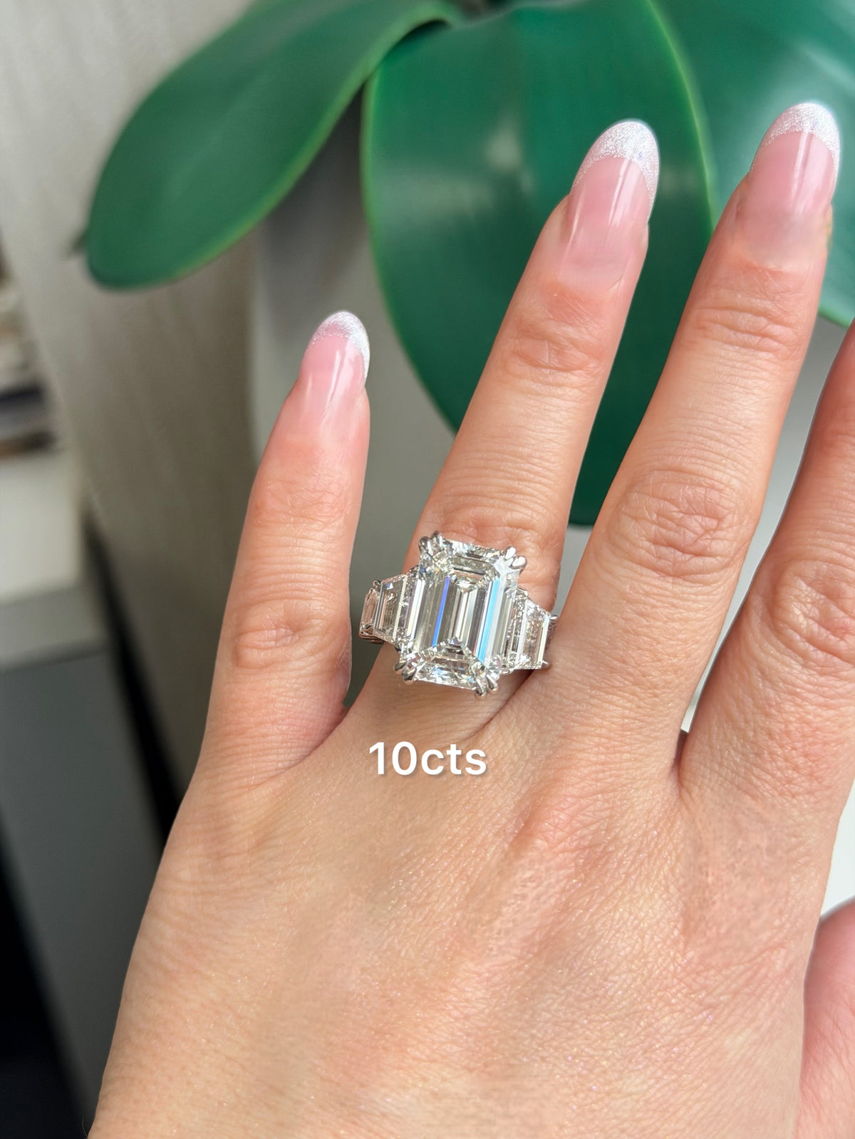 Lab-Grown Emerald Cut Diamond Fashion Ring