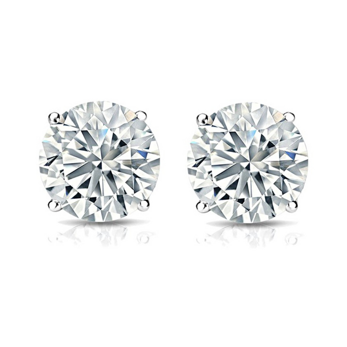 11.36cts Round Diamond Stud Earrings