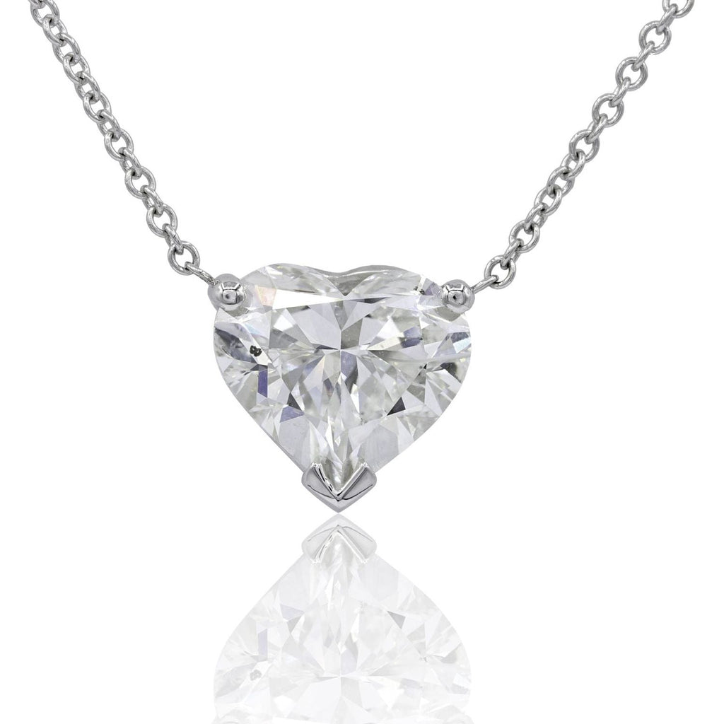 3.02ct Heart Shaped Diamond Pendant