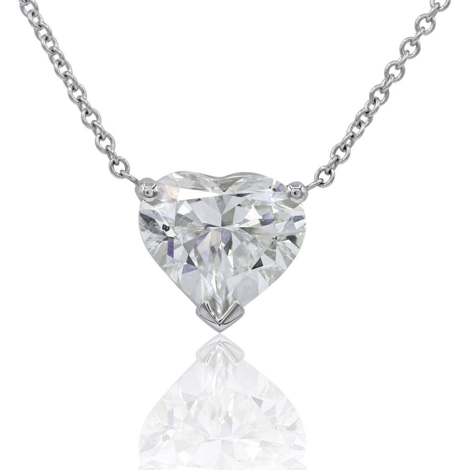 3.02ct Heart Shaped Diamond Pendant
