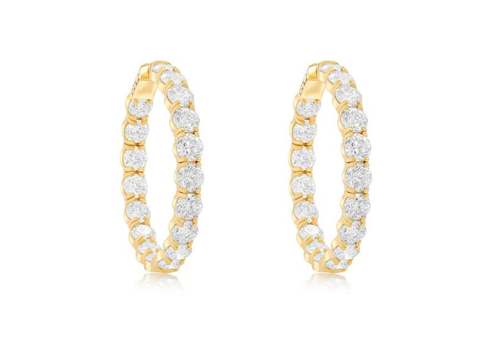 19.05cts Inside-Out Round Diamond Hoops