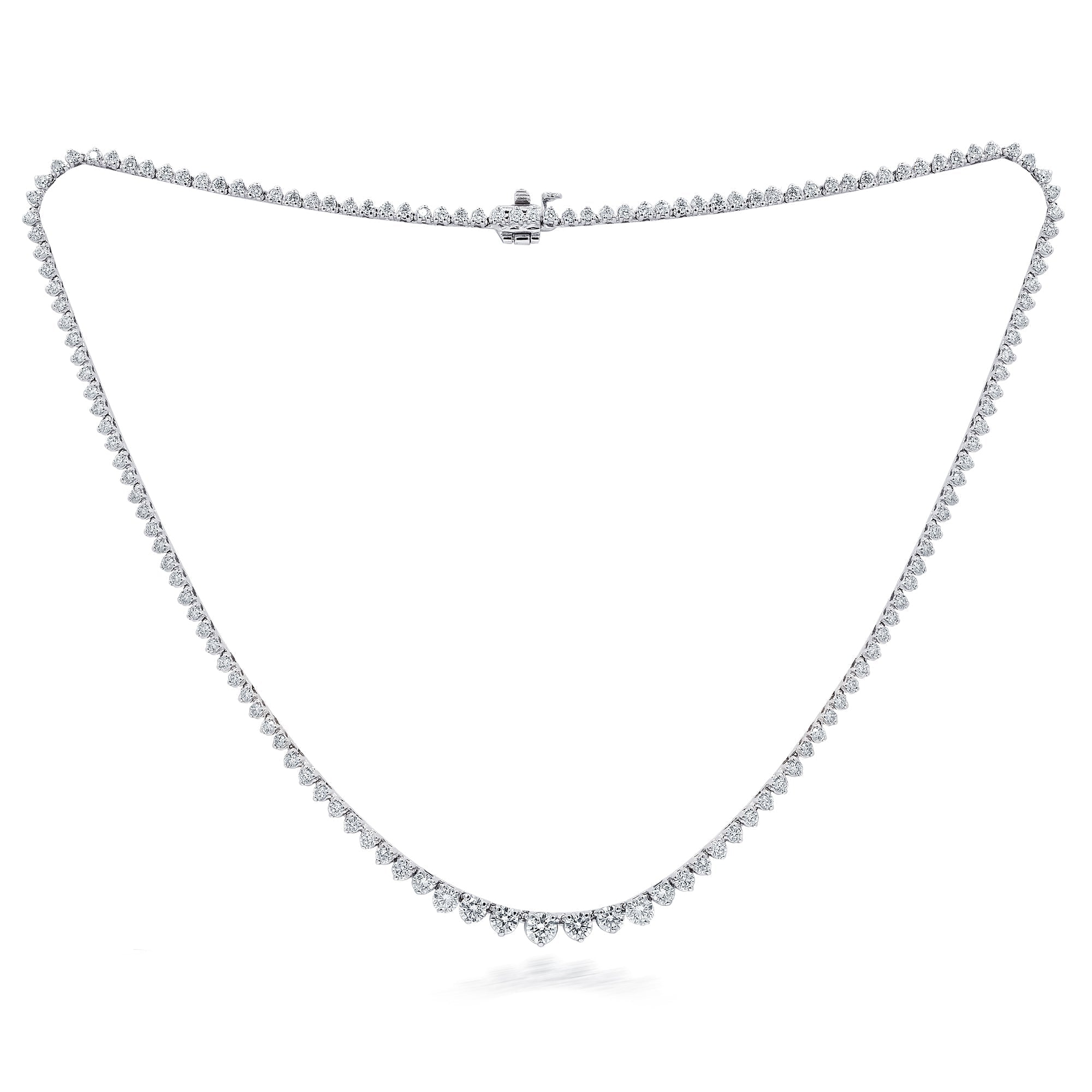 16.35cts Diamond Graduated Tennis Riviera Necklace