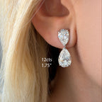 Lab-Grown Pear Diamond Drop Earrings
