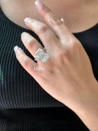 Lab-Grown Radiant Cut Diamond Engagement Ring, 18K Gold