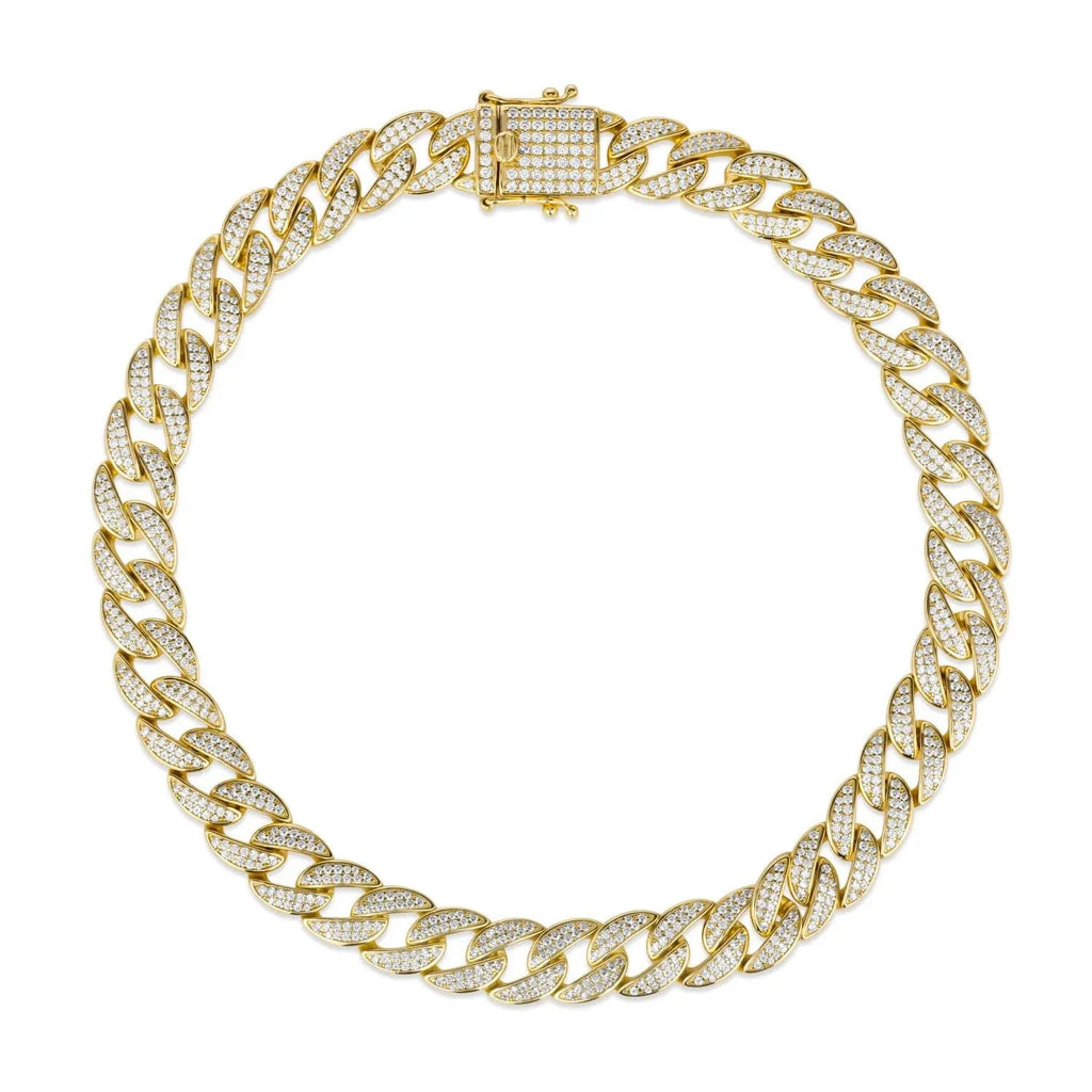 12mm Super Cuban Link Necklace Yellow Gold