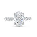 Lab-Grown Oval & Round Cut Diamond Engagement Ring