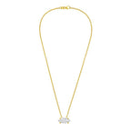 Lab Grown EAST WEST Marquise Cut Diamond Pendant