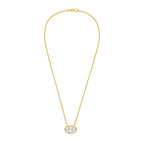 Lab Grown Oval Diamond Bezel Pendant