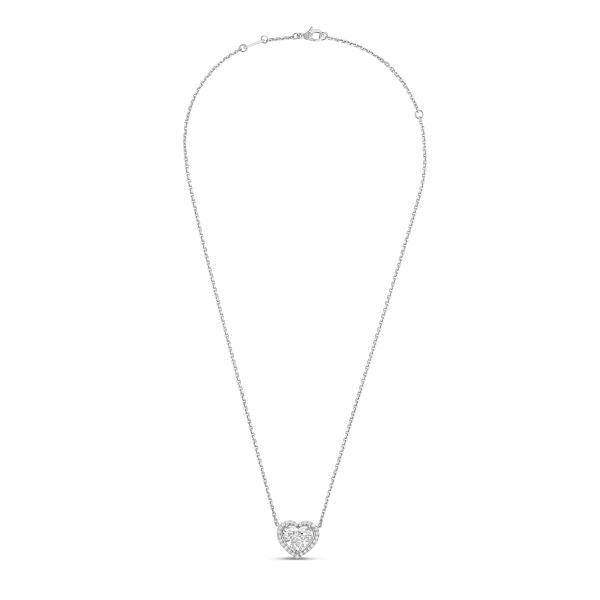 Lab Grown Heart Diamond Halo Pendant